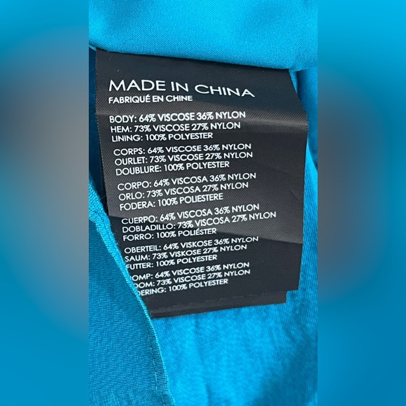 Club Monaco Burnout Pleated Maxi Dress in turquoise women’s size 8 - Picture 12 of 13